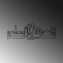 Wallity Accesorio de Pared Decorativo Metal Negro 120x40 cm